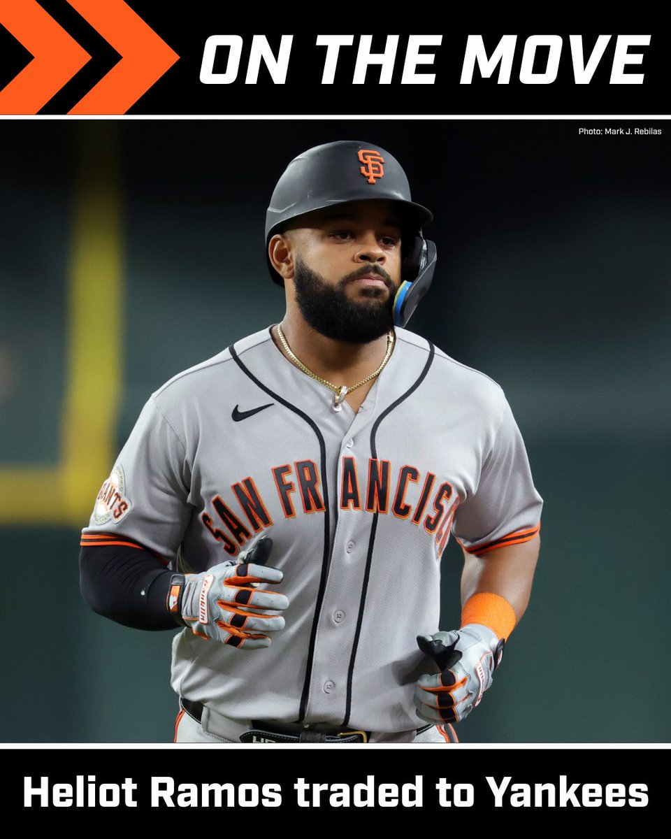 KNBR's tweet photo. The Giants have dealt Heliot Ramos to the Yankees, per Jeff Passan. https://t.co/5bzu6sgFEr