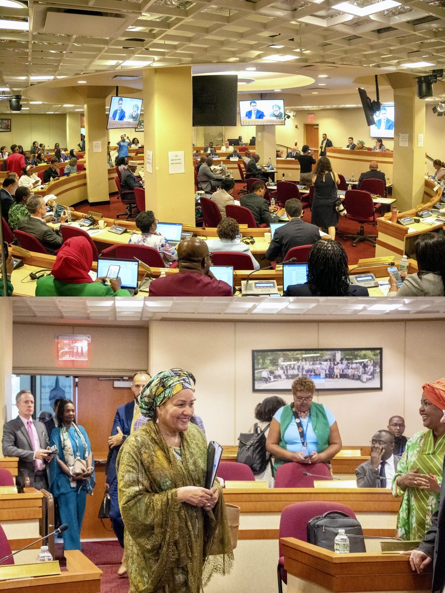 AminaJMohammed's tweet photo. What gave me hope at this year’s #HLPF was the focus on accelerating the delivery of the SDGs in the four years ahead.

Acting on solutions that can truly move the needle on the ground is possible. 

Working with youth, the private sector and civil society is key to success. https://t.co/wLQ8BbpjZ1