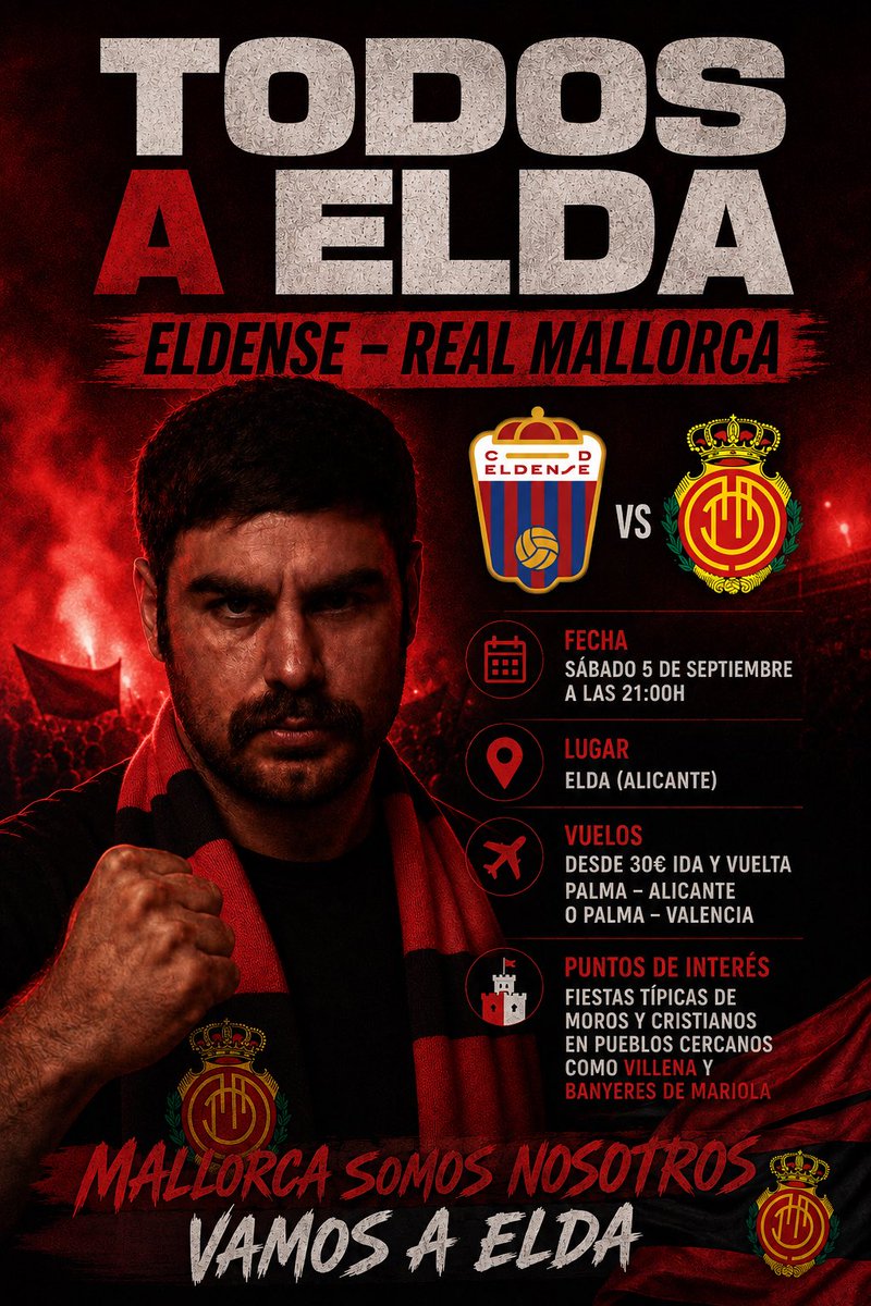 94sfutbol's tweet photo. 🚨‼️| MALLORQUINISTAS

¿y si movilizamos un buen desplazamiento para apoyar al equipo en Alicante? 

Hagámoslo @PenaRCDMVillena @GarciPlazismo2 @MMallorquinista @supportersmca99 @testimmallorca @seccion_aa @RCDMFIRM https://t.co/7NaPlb1veY