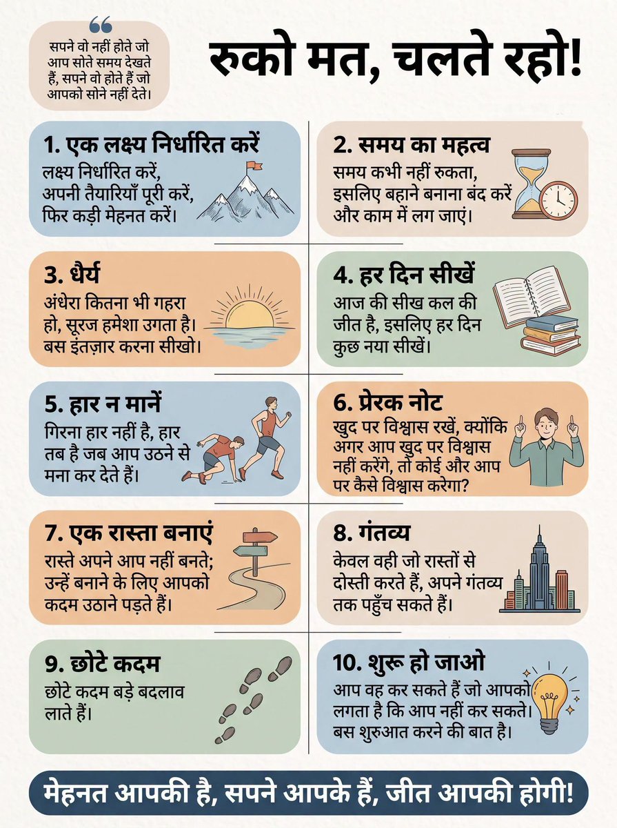 UPSCSCORE's tweet photo. रुको मत, चलते रहो! https://t.co/rljzPwxvyU