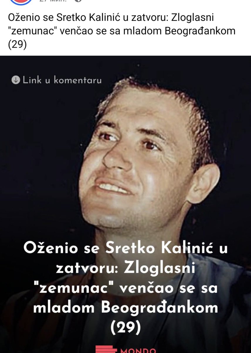mrnjaudz's tweet photo. Zamisljam mentalni sklop devojke od 20+ koja se udaje za lika koji je osudjen na 40 godina jer je mleo ljude https://t.co/ijqmXpGQUH