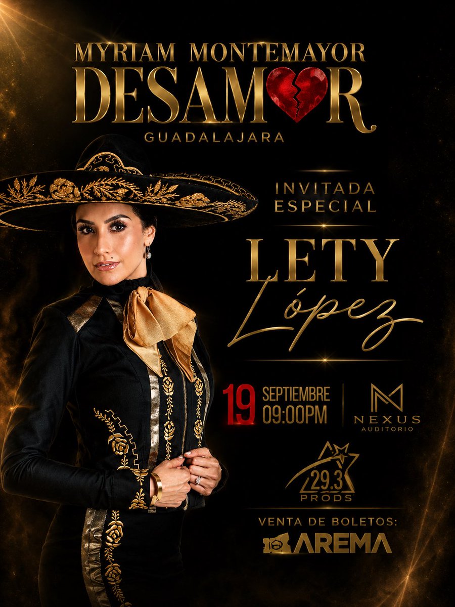 MyriamMonteCruz's tweet photo. Les comparto mi primera invitada especial!!! para mi show "Desamor” en Guadalajara!!! con una hermosa voz y orgullosamente tapatía @LetyLopezMusic https://t.co/nojT5aKHSJ