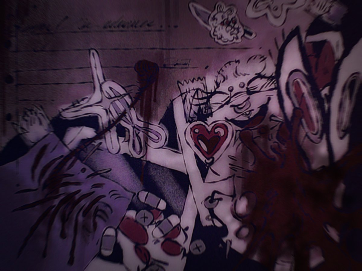 leglessrabbit's tweet photo. tw: blood, pills, cuts

doodle of how i've been feeling lately https://t.co/8EhWt7EL3O