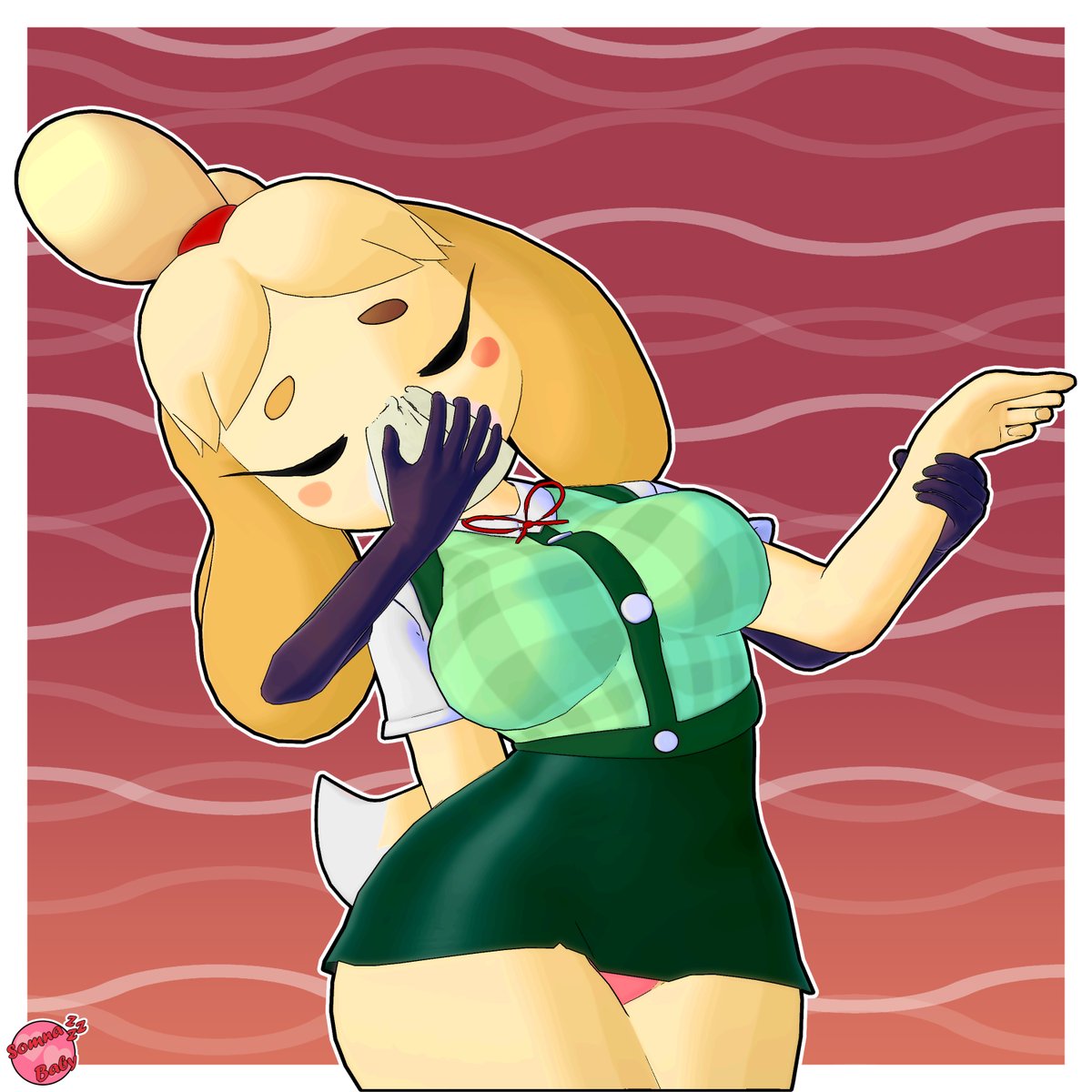SomnaBaby's tweet photo. Forcing Isabelle to take a break - She works too hard!! #AnimalClossing #nintendo https://t.co/IX0bsPJdZM