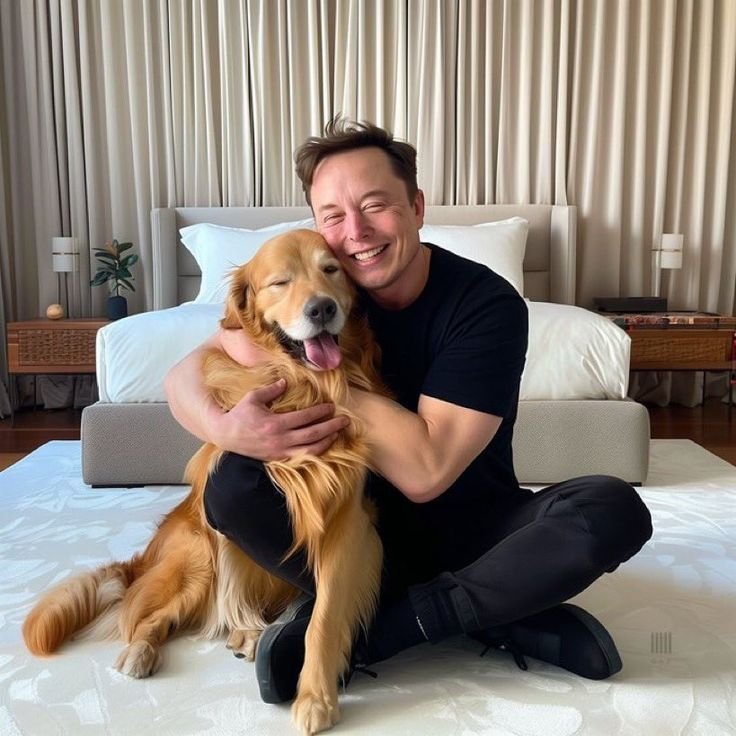 REEVEEMUSKvifw's tweet photo. Who looks happier in this photo? 😄

A. Elon Musk 😄
B. The dog 🐕
C. Both equally ❤️
D. Can't decide 🤔 https://t.co/buLOvO1GgP