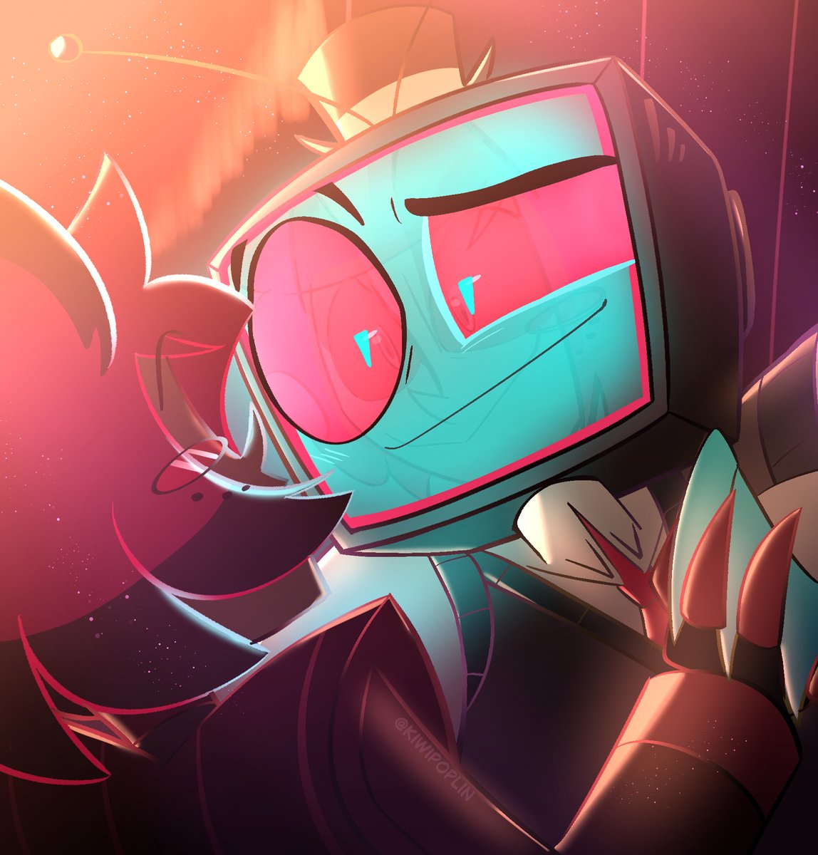 kiwipoplin's tweet photo. Maybe it's a blessing in disguise, I see my reflection in your eyes

#hazbinhotel #radiostatic #sparksduo https://t.co/Y2nBXTTY7H