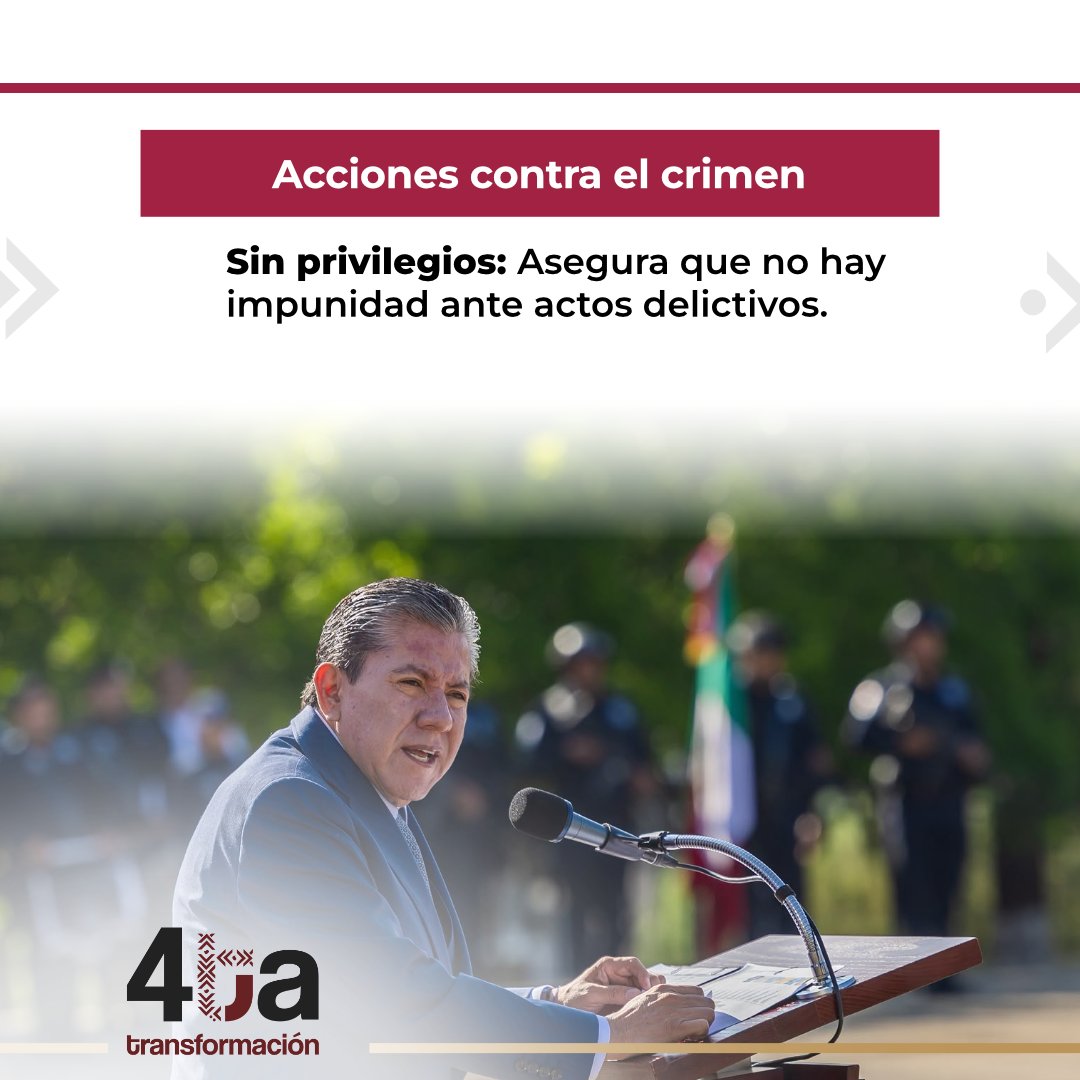 4taTransforma's tweet photo. ¡LA PAZ AVANZA EN ZACATECAS! 🇲🇽🕊️📉 El gobernador David Monreal destacó la histórica reducción del 97% en el delito de homicidio doloso en el estado, afirmando que hoy en Zacatecas se acabó la impunidad y la complicidad.

Gracias al trabajo coordinado entre el Gobierno Estatal, la Guardia Nacional, la SEDENA y la aplicación de la estrategia de construcción de paz, la entidad sigue recuperando la tranquilidad de las familias y productores en cada municipio. 🌱✨ ¡Porque con honestidad, inteligencia y atención a las causas, la transformación da resultados reales! 🦅🙌

¡Por un Zacatecas seguro, próspero y en paz para todas y todos! 📈🏠

#La4taTransformación #DavidMonreal #Zacatecas #ZacatecasSeguro #CeroImpunidad #HumanismoMexicano #ConstrucciónDeLaPaz #Noticias