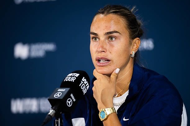 TheTennisLetter's tweet photo. Aryna Sabalenka says she supports WTA’s Mandatory Gene Test 

“The WTA recently announced that the players will take a one-time gender test. How do you feel about that, the first pro league to go in that direction?”

Aryna: “I think it's really important to keep the fairness in our tour. It's obviously, biologically, the men are way stronger than women, so I feel like it would be not really fair for the woman to compete against biological man. I believe it took them a little while to make this decision and, yeah, I support it. But for me, I'm focusing on myself, on my goals, you know, whatever it takes. If they want to test us all, I'm happy to do that, it's pretty fair, and let's keep it that way.”

(via Toronto Press)