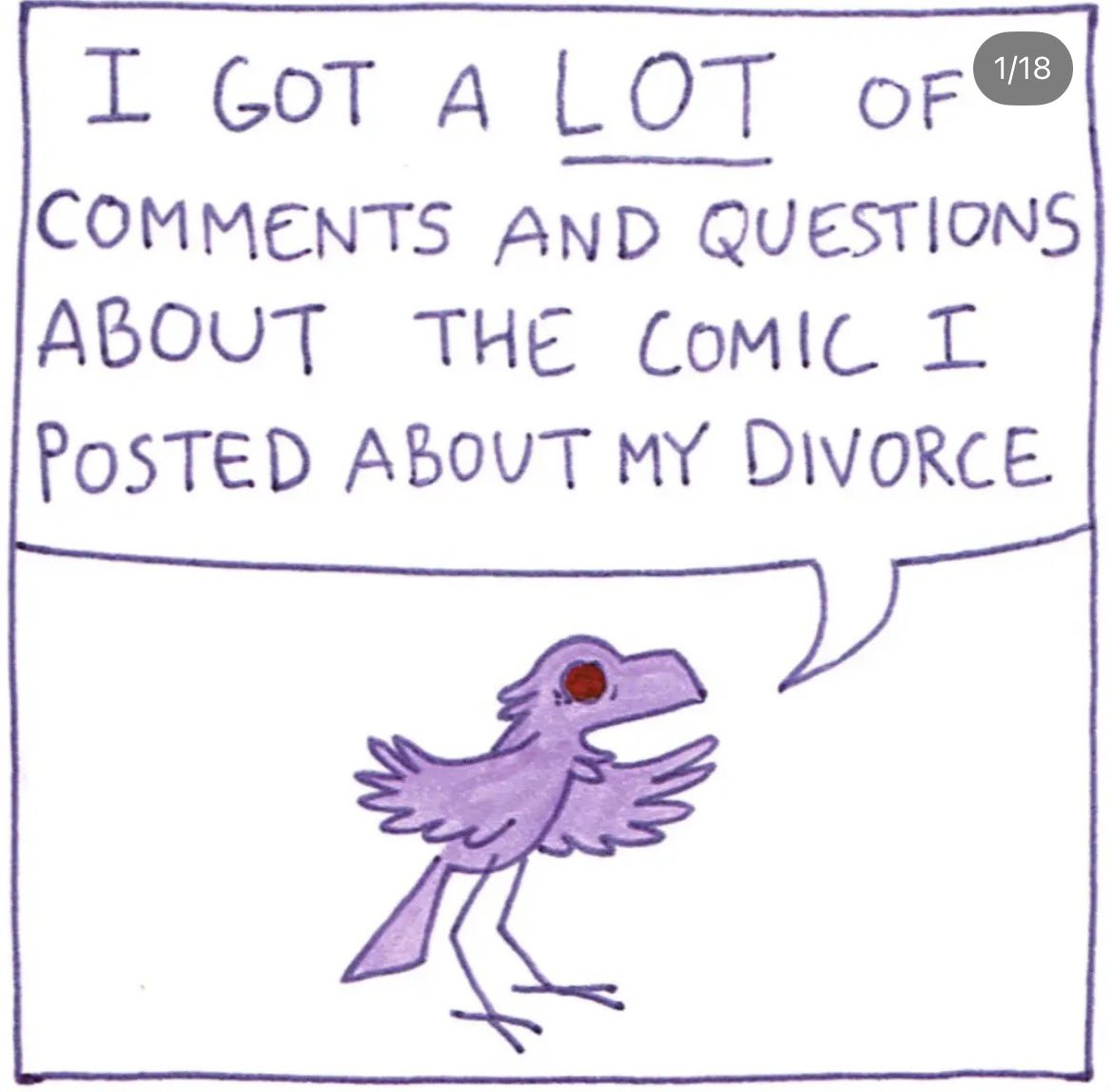 sergeantkipling's tweet photo. If you splice post 1 and post 9 of this guy’s divorce announcement together, you make the funniest comic of all time https://t.co/BkiIb4vNma