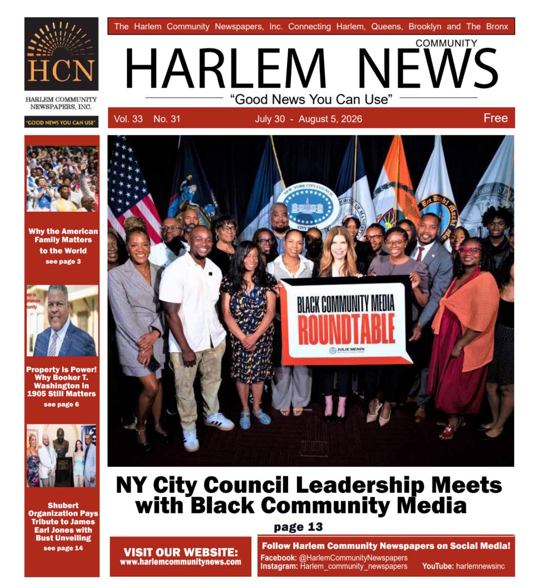 jackplobel's tweet photo. .@SpeakerMenin’s Black Community Media Roundtable on the front page of Harlem Community News this week: https://t.co/e01YC5FeQt