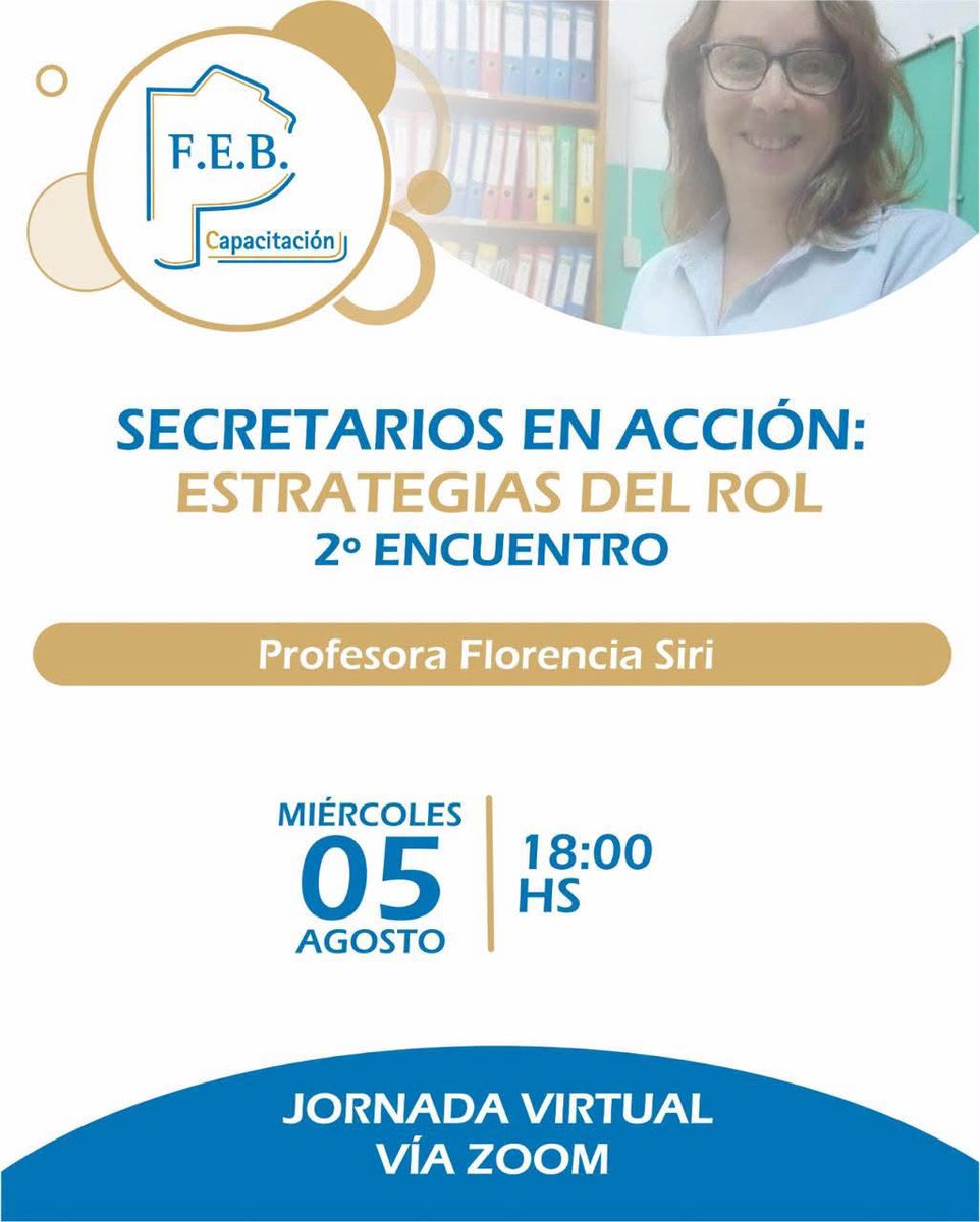 udeblaplata's tweet photo. #Capacitación2026
💻 Segunda Jornada Virtual
👉 SECRETARIOS EN ACCIÓN: Estrategias del Rol
A cargo de la Prof. Florencia Siri

🗓️ 5 de agosto
⏰ 18:00 horas
👉 Sin inscripción previa!

📌 Pedí el enlace en tu Entidad.

#udeblaplatapresente
💜💜💜💜 https://t.co/6Ssy9aZkQu