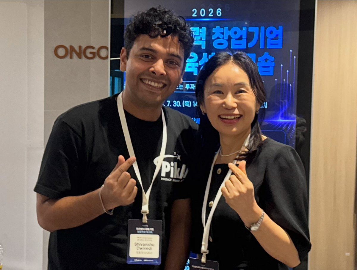 ShivanshuDwiv14's tweet photo. Spent the evening in Jeonju with govt partners, TIPS operators &amp; founders shaping Korea’s startup ecosystem 🇰🇷

Building physics-based edge AI at @PIKAICorp — great to connect with people who get where this is headed.

More collabs coming soon 🚀

#PiKAI #EdgeAI #PhysicalAI https://t.co/APAYTynel8