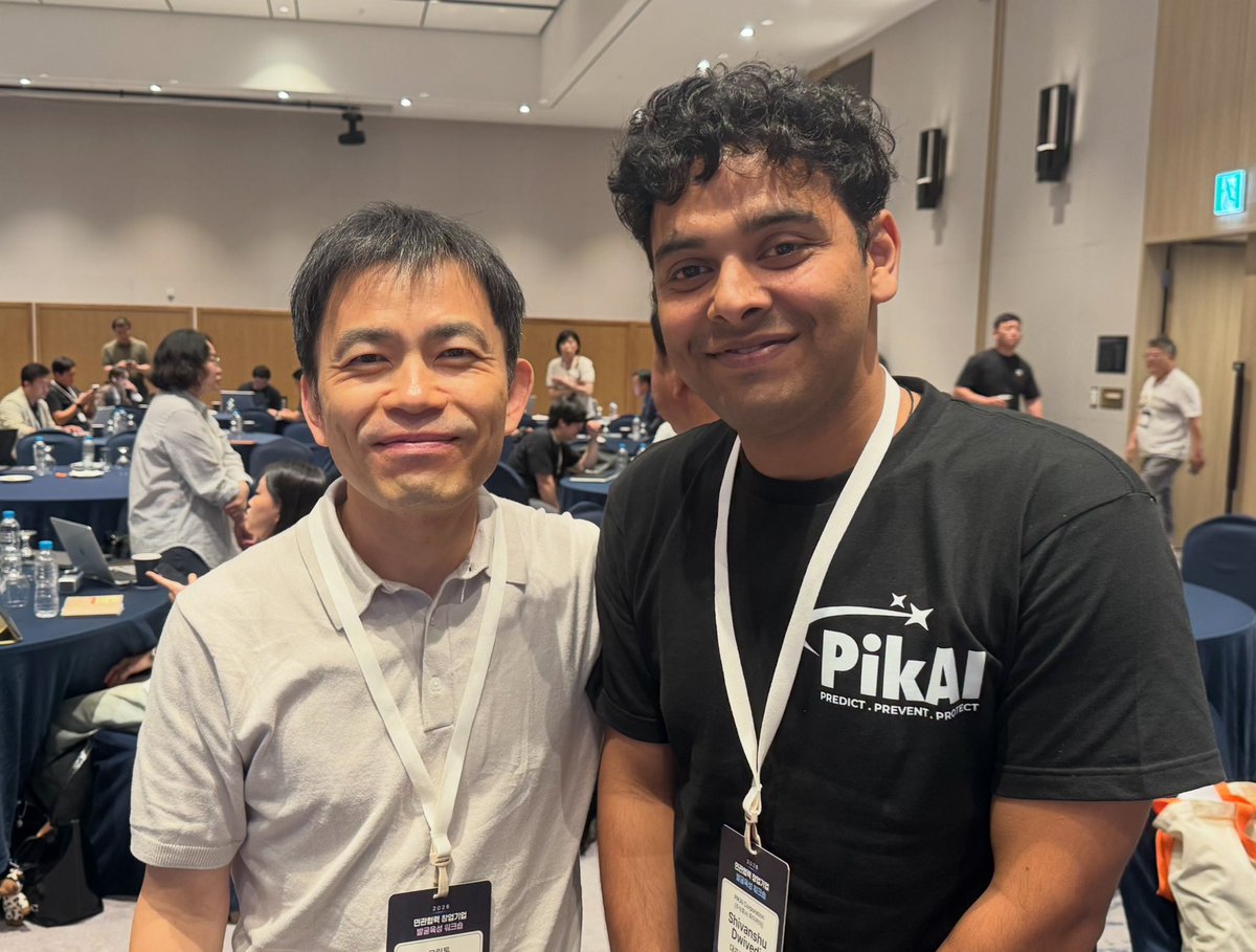 ShivanshuDwiv14's tweet photo. Spent the evening in Jeonju with govt partners, TIPS operators &amp; founders shaping Korea’s startup ecosystem 🇰🇷

Building physics-based edge AI at @PIKAICorp — great to connect with people who get where this is headed.

More collabs coming soon 🚀

#PiKAI #EdgeAI #PhysicalAI https://t.co/APAYTynel8