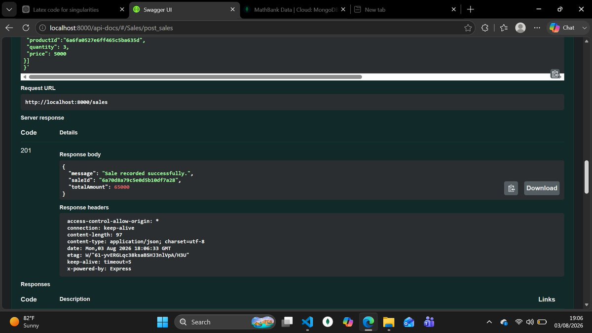 SheIsAccess's tweet photo. 𝐃𝐚𝐲 𝟑𝟐 🚀

Today was all about testing the Sales module in my FlowCheck Inventory Management System.

I encountered a couple of issues along the way, but each one helped me understand my codebase better. https://t.co/JbHSdPjvOW