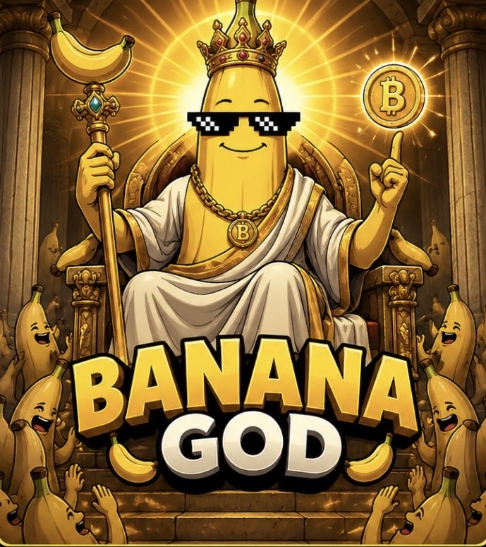 BananaGodCoin's tweet photo. Long before the first meme coin…

There was Banana God. 👑🍌

Legend says every bull run begins with a single golden peel.

Today, the temple opens.

Join the cult of the banana.

🍌 $BGOD
🍌 Peel. Believe. Ascend.

#Solana #PumpFun #Crypto #Memecoin https://t.co/FdntsA2vFk
