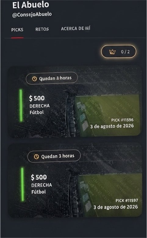 Patron_pick1's tweet photo. A la venta ElAbuelo 2 Picks 

Costo Conmigo en $70 mx 
Todo Anticipado https://t.co/6a1cco7SYi