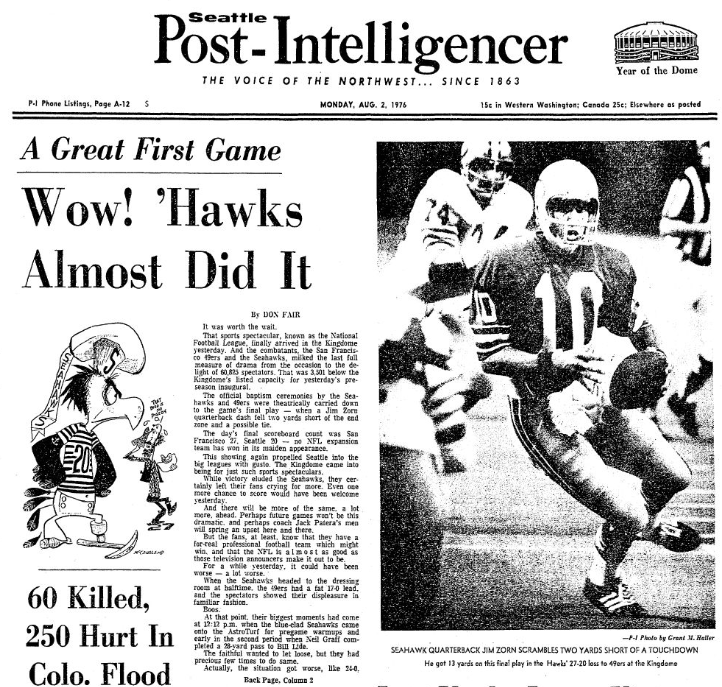 SEA_Sports_Info's tweet photo. August 1, 1976

Seattle Seahawks play their first game - Exhibition game vs. San Francisco 49ers https://t.co/NvKqyIJuXu