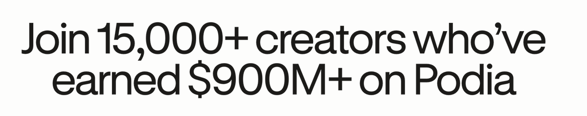 LenMarkidan's tweet photo. Got some bad news and some good news today.

Bad: the claim on our website that @podia creators have earned more than $500M is stale.

Good: it's now more than $900M

Won't be sleeping through $1B https://t.co/kLKAmfQAv1