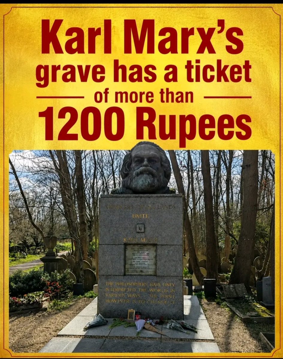 PoornimaNimo's tweet photo. For all the leftists of India.

Your Bade Paw Paw's Grave has a ticket of more than ₹1200 per person.

Can you see Communism weeping in the corner!! https://t.co/tZlnQYGkQD