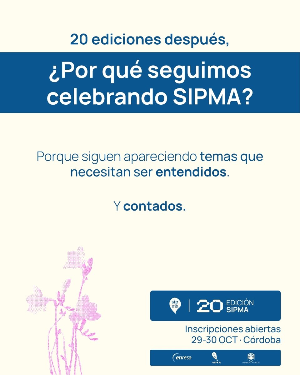 somosSIPMA's tweet photo. El mundo cambia.

Aparecen nuevas preguntas, nuevos desafíos y nuevas conversaciones.

Hace veinte ediciones comenzamos a reunirnos para entender mejor esos cambios y reflexionar sobre cómo contarlos.

🔗 https://t.co/oSn5pRMTD2

#SIPMA2026 https://t.co/zEw1SNS7BF