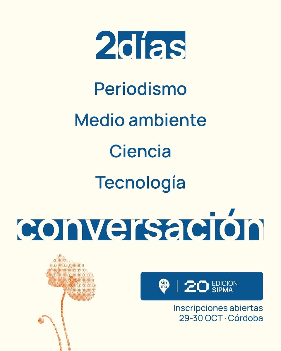 somosSIPMA's tweet photo. Los desafíos ambientales, tecnológicos y sociales rara vez pueden entenderse desde una única perspectiva.

Hace veinte ediciones que SIPMA reúne a periodistas, investigadores y especialistas para poner esas miradas en conversación.

🔗 https://t.co/oSn5pRMTD2

#SIPMA2026 https://t.co/bxo5bmdi5m