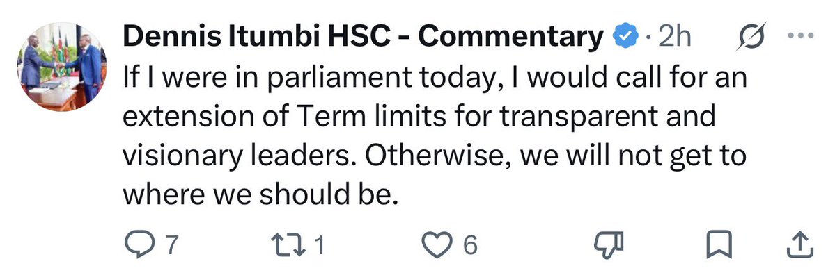 AnuarSaddat's tweet photo. Ruto’s mouthpiece amesema Term limits is limiting Ruto…. You get the gist! https://t.co/KdM5KAk4Xb