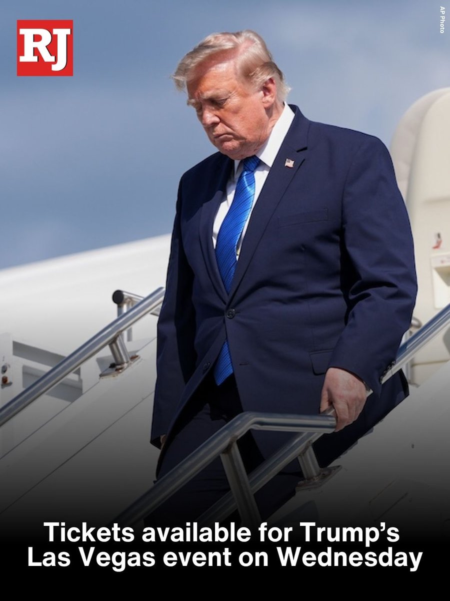 reviewjournal's tweet photo. JUST IN: President @realDonaldTrump will visit an off-Strip resort on Wednesday to promote his administration’s Working Families Tax Cuts. Here's what to know if you want to attend the event.→ https://t.co/8C0mHsHQHG https://t.co/mB6qAVV0QH