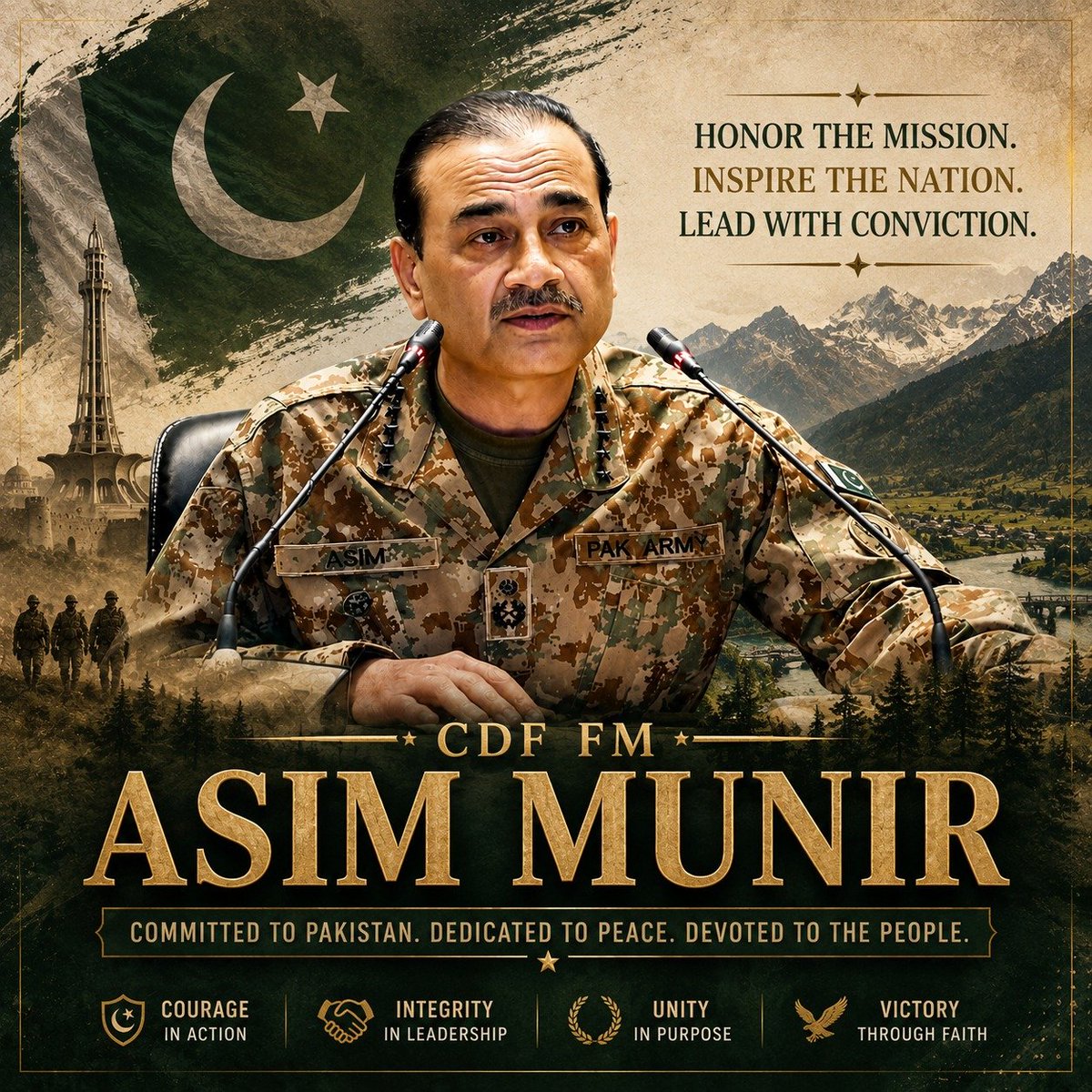 Sheema__0's tweet photo. The nation is moving in the right direction thanks to the firm policies of CDF Asim Munir. His strategic mindset is exactly what Pakistan needs to tackle modern security and growth challenges.

#IronManCDF #StrongmanCDF #SaluteToCDF #ProudOfYouCDF #CDFPeacemaker https://t.co/xresguE183