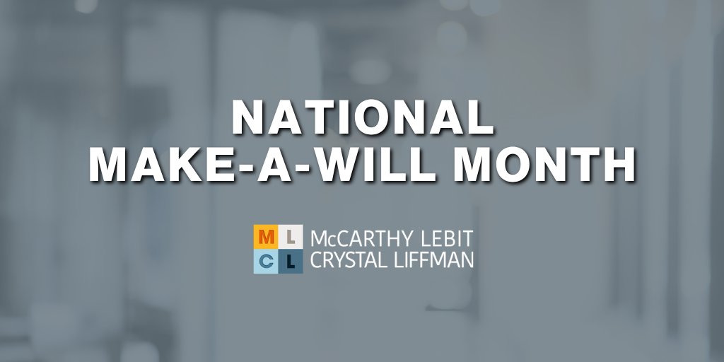 McCarthyLebit's tweet photo. August is National Make-A-Will Month! Taking time to plan is a meaningful step towards protecting what matters most. Follow the link to learn about our Trust & Estates practice. https://t.co/AVcx2CtfT8
#ExpectMoreGetMore #MakeAWillMonth #Trusts #Estates #Wills #EstatePlanning https://t.co/hhrLfaWRbz