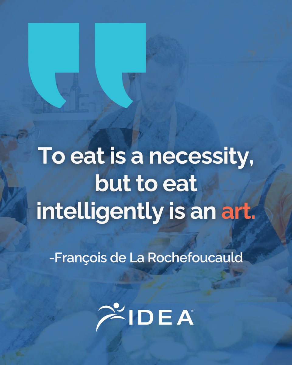 ideafit's tweet photo. Mindful eating supports both performance and longevity. When nutrition is intentional, it becomes a powerful tool for wellness.
#MotivationMonday #IDEAFit #EatWell #MindfulNutrition #HealthyLiving https://t.co/FJcW0G7w7W