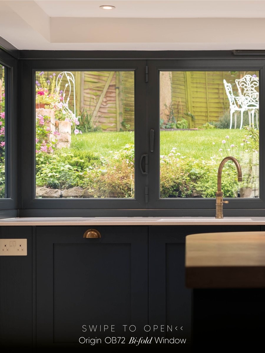 Originbifolds's tweet photo. Who says bifold doors are just for doorways?

Designed using our OB72 External Door system, this striking bifold window transforms the heart of the home, opening the kitchen completely to the garden beyond. 🖼️

Whether you’re entertaining friends on a summer evening or simply enjoying your morning coffee, it’s a feature that changes the way you experience your space🤩

Sometimes all it takes is one statement to redefine a room... Would you choose a bifold window in your home?

#OriginFrames #BifoldWindow #KitchenDesign #HomeInspiration #LuxuryHomes