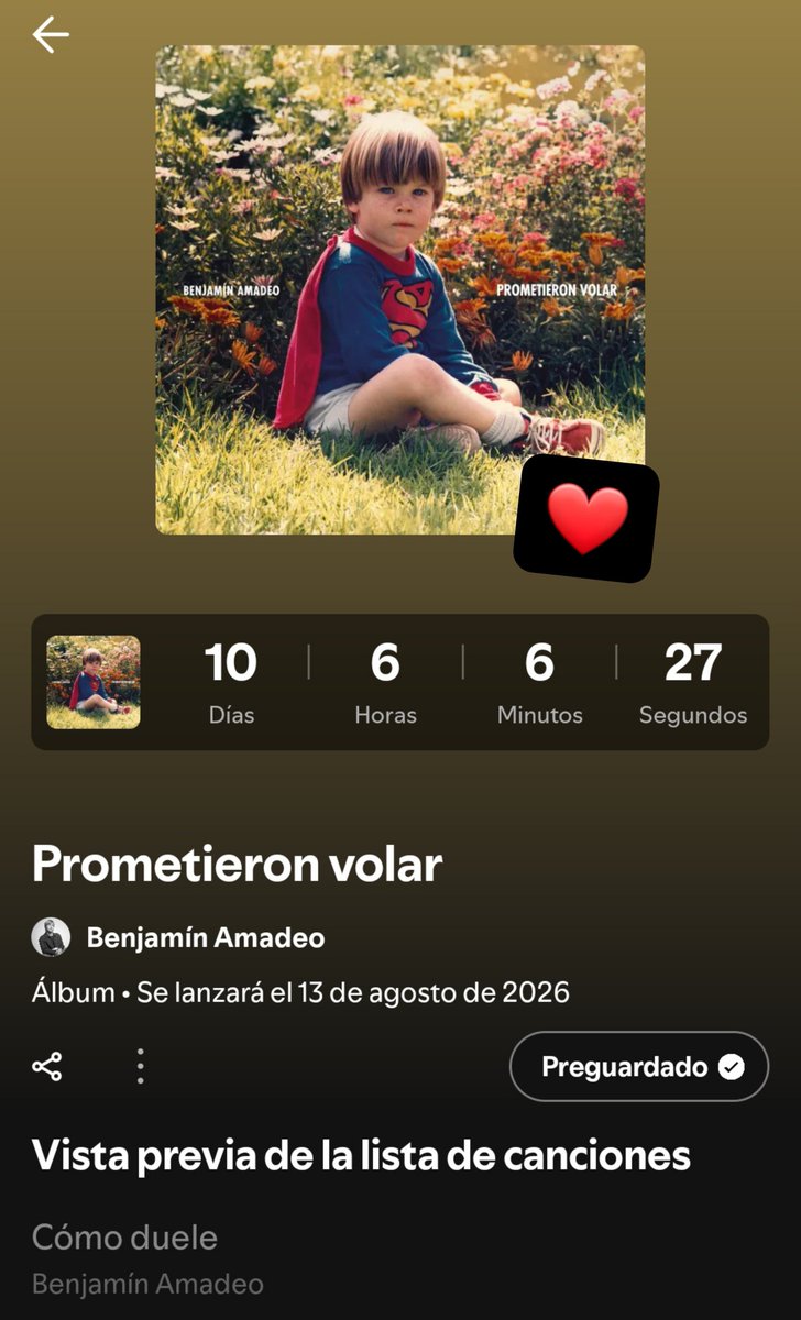mis4angeless's tweet photo. @benjaminamadeo Ameee ya quiero oirlo y obvio ya hice  la pre save ame la portada a romperla tkm 😍😍🤞😍❤️👏🤞👏✨️ https://t.co/9sqMVvnras