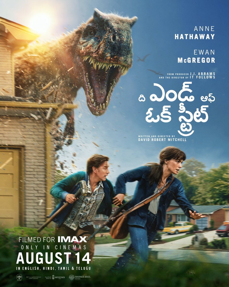 ScreenCrazeHQ's tweet photo. Another IMAX spectacle arrives this August. 🦖🔥

The End of Oak Street roars into theatres on August 14.
Releasing in English, Hindi, Tamil &amp; Telugu.

#TheEndOfOakStreet #IMAX #AnneHathaway #EwanMcGregor #August14 #Hollywood #ScreenCraze https://t.co/lsDIpbmZK0
