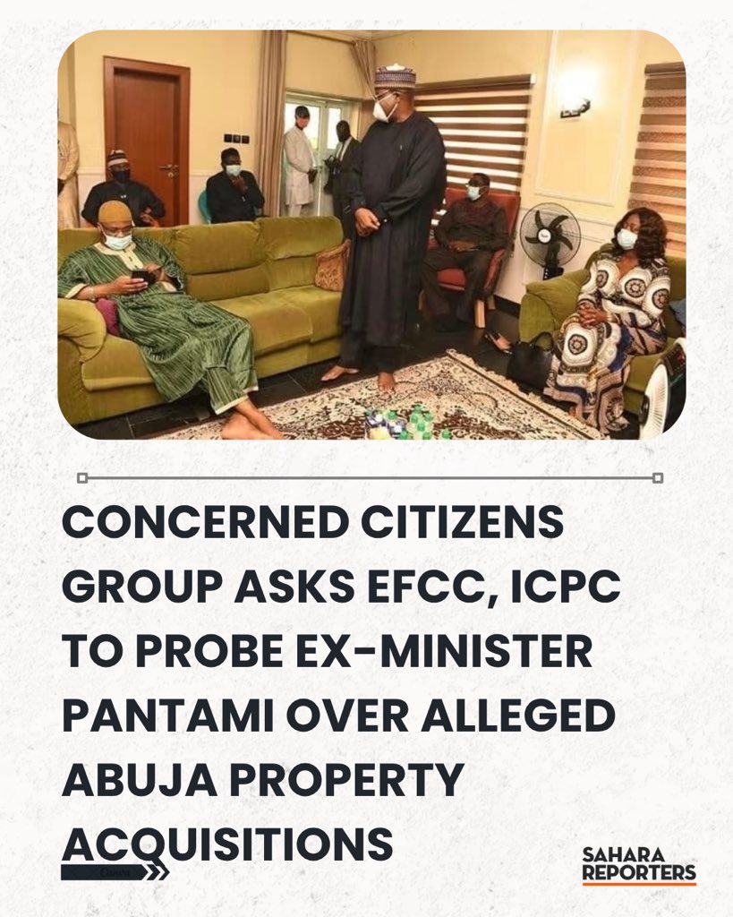 SaharaReporters's tweet photo. Concerned Citizens Group Asks EFCC, ICPC To Probe Ex-Minister Pantami Over Alleged Abuja Property Acquisitions | Sahara Reporters https://t.co/okgyfnK9YI https://t.co/wTqCv33HFb