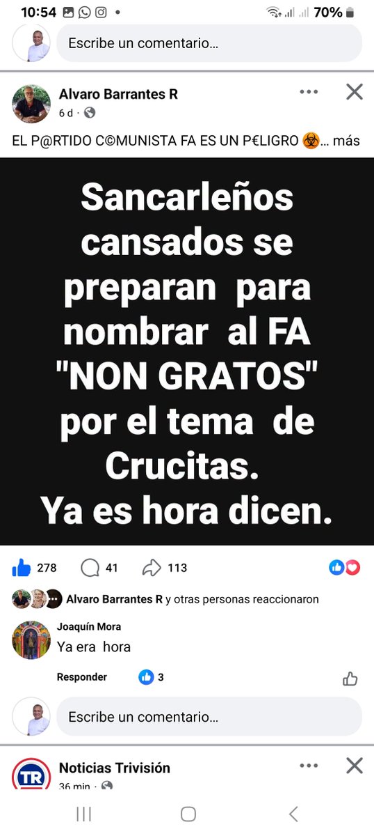 EliasRa03212503's tweet photo. No solo San Carlos, las 7 provincias ya estos nefastos comunistas junto a sus podridos,fracasados,aberrantes   fundamentos nos tienen hartos a los Costarricenses qué sabemos lo que son un atentado para nuestra cultura , idiosincrasia, libertad religiosa , libertad de culto y principios y valores y más aún sabemos su origen de parasitar el capitalismo y repartir lo que no es de ellos ; asqueroso @FrenteAmplio .