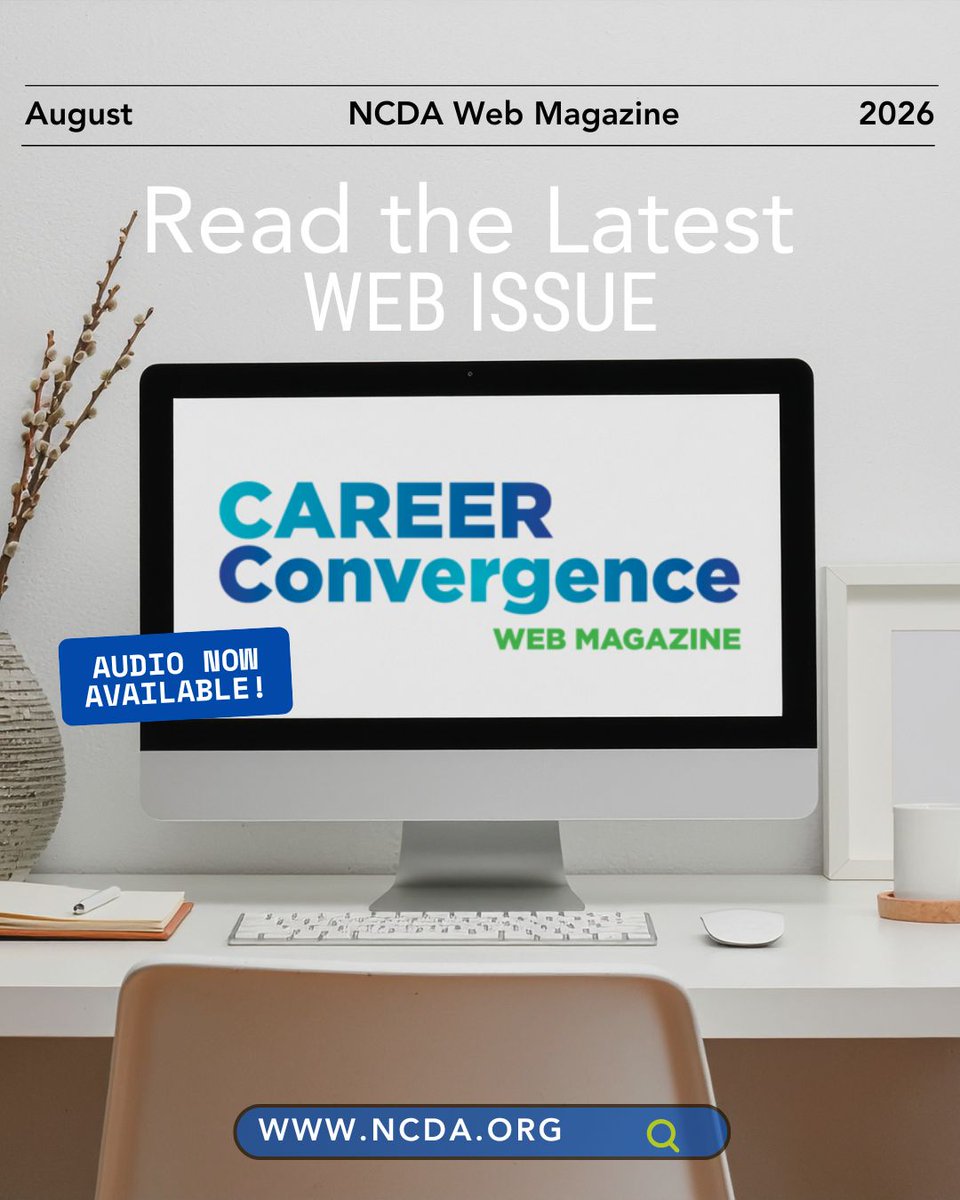ncdaCareer's tweet photo. Career Convergence is back! Kick off your week by reading the August issue: https://t.co/SwS3wpLdDQ

Check out features on https://t.co/SRPaOk3Af2 related to:
- Counselor Educators &amp; Researchers
- Independent Practice
- K-12
- Post-Secondary
- Workplaces
- NCDA News
- Tech Tips https://t.co/zG11EQQxc3