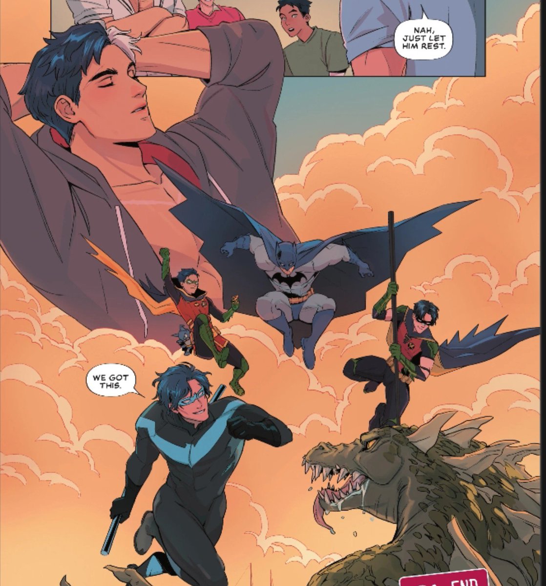 mygpjt's tweet photo. Intakavel que o Bruce Wayne e seus filhos estavam na mesma praia em que o Batman e seus aliados apareceram do nada, e bem longe de Gotham https://t.co/y61ab5vtr7