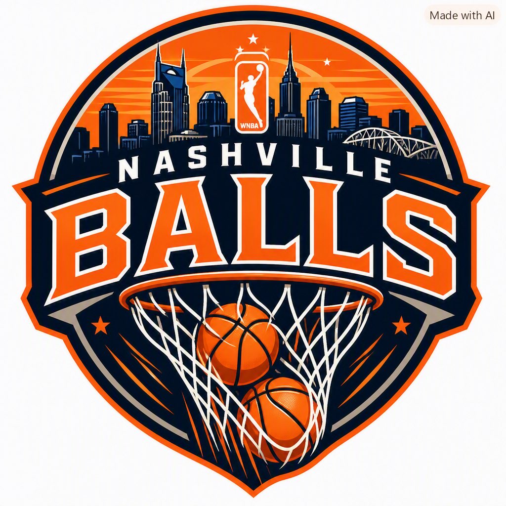 ClayTravis's tweet photo. Introducing the most inclusive team in @wnba history: the Nashville Balls. A 100% trans organization — men finally breaking the glass ceiling in women’s sports! https://t.co/i7JVqrLBqu