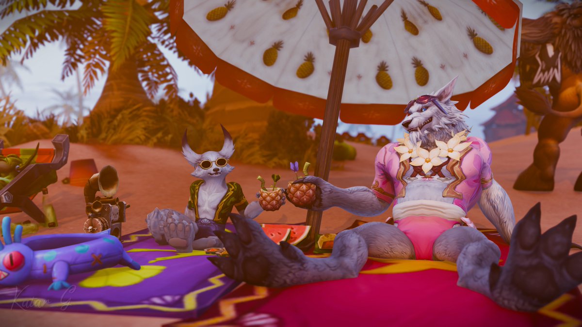 kutar_G's tweet photo. [Art-SFW]🎨

Vacation time on a beach!

Past-Birthday art gift for my good friend, @LykaDruid ! https://t.co/DsOoluyeiz