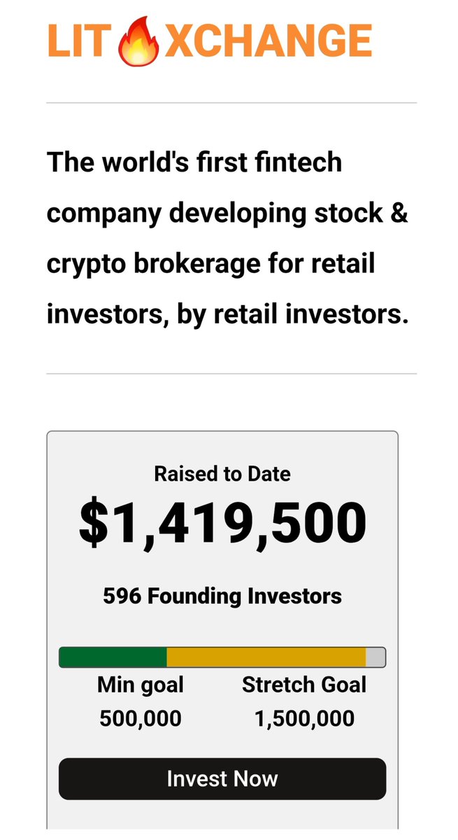 BossBlunts1's tweet photo. LitXchange Founders Program — RAISE ENDS Aug 4, 2026 — become an equity shareholder before its too late 🚀

No other brokerage startup has ever allowed retail to buy equity shares before launch and IPO... until now @LitXchangeApp

Investment will convert to shares at IPO at the then-market price while you get the pre-money, pre-revenue, pre-launch valuation RIGHT NOW!