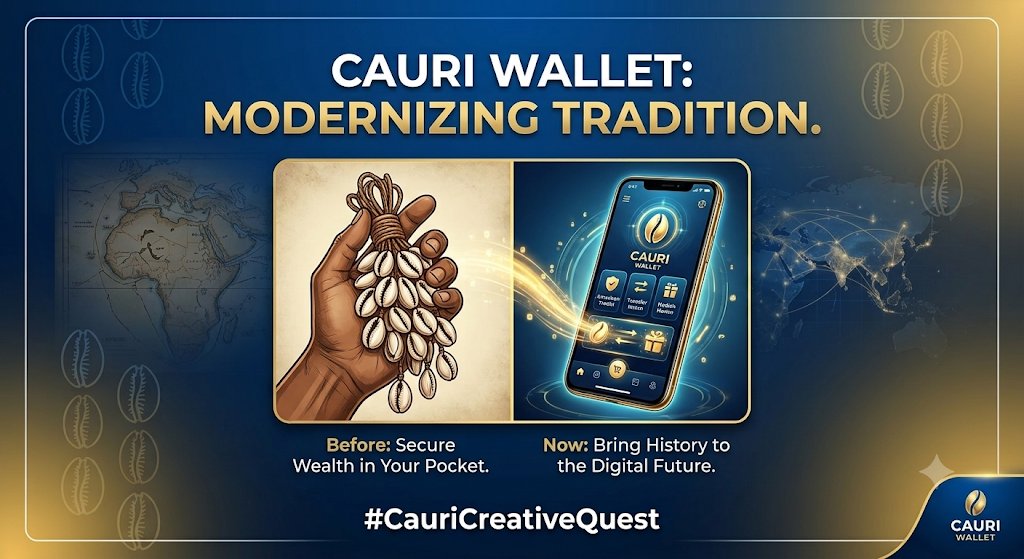 BaihakiPrtm's tweet photo. Only Cauri Wallet makes tradition look this good and modern. πβ‘οΈπ² Check out my original graphic entry for #CauriCreativeQuest! Help us take Cauri Wallet to the future with a Like & RT! #DigitalAssets #Web3
@CauriWallet @Lithiumdigital https://t.co/YFltALU7rf