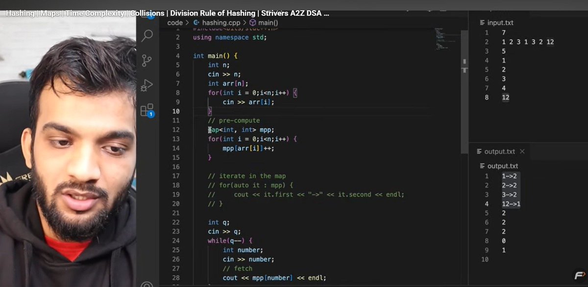 adiitya90's tweet photo. Day-6 of my 30 Days DSA challenge 

Today learn hashing, why we need hashing and try different types of hashing -  
- array hashing
- map hashing 
Then revise sorting algos-
- selection sort
- merge sort
- insertion sort
#building #dsa #tuf #striver https://t.co/M1f5AAloLe