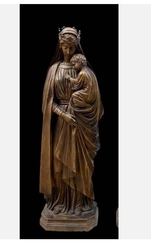 BrendanTHamtil's tweet photo. Bronze Religious Church Statue of Mary with Child, 24" ht. for sale! Asking for $4,500! Contact us at 913-710-0025!
#Catholic #CatholicChurch #SacredArt #ChurchRestoration #ChurchRenovation #HighAltar #Tabernacle #Monstrance #CatholicStatues #ChurchFurniture #LiturgicalArt https://t.co/mKbwK8KqIx