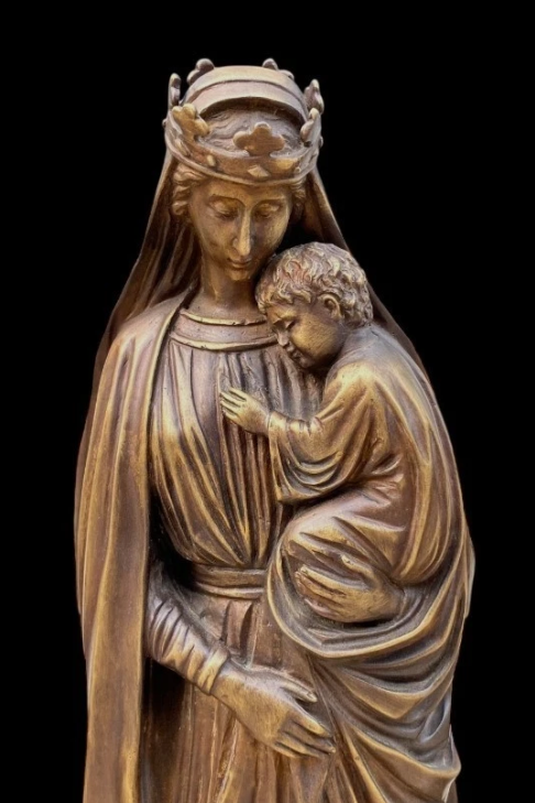 BrendanTHamtil's tweet photo. Bronze Religious Church Statue of Mary with Child, 24" ht. for sale! Asking for $4,500! Contact us at 913-710-0025!
#Catholic #CatholicChurch #SacredArt #ChurchRestoration #ChurchRenovation #HighAltar #Tabernacle #Monstrance #CatholicStatues #ChurchFurniture #LiturgicalArt https://t.co/mKbwK8KqIx