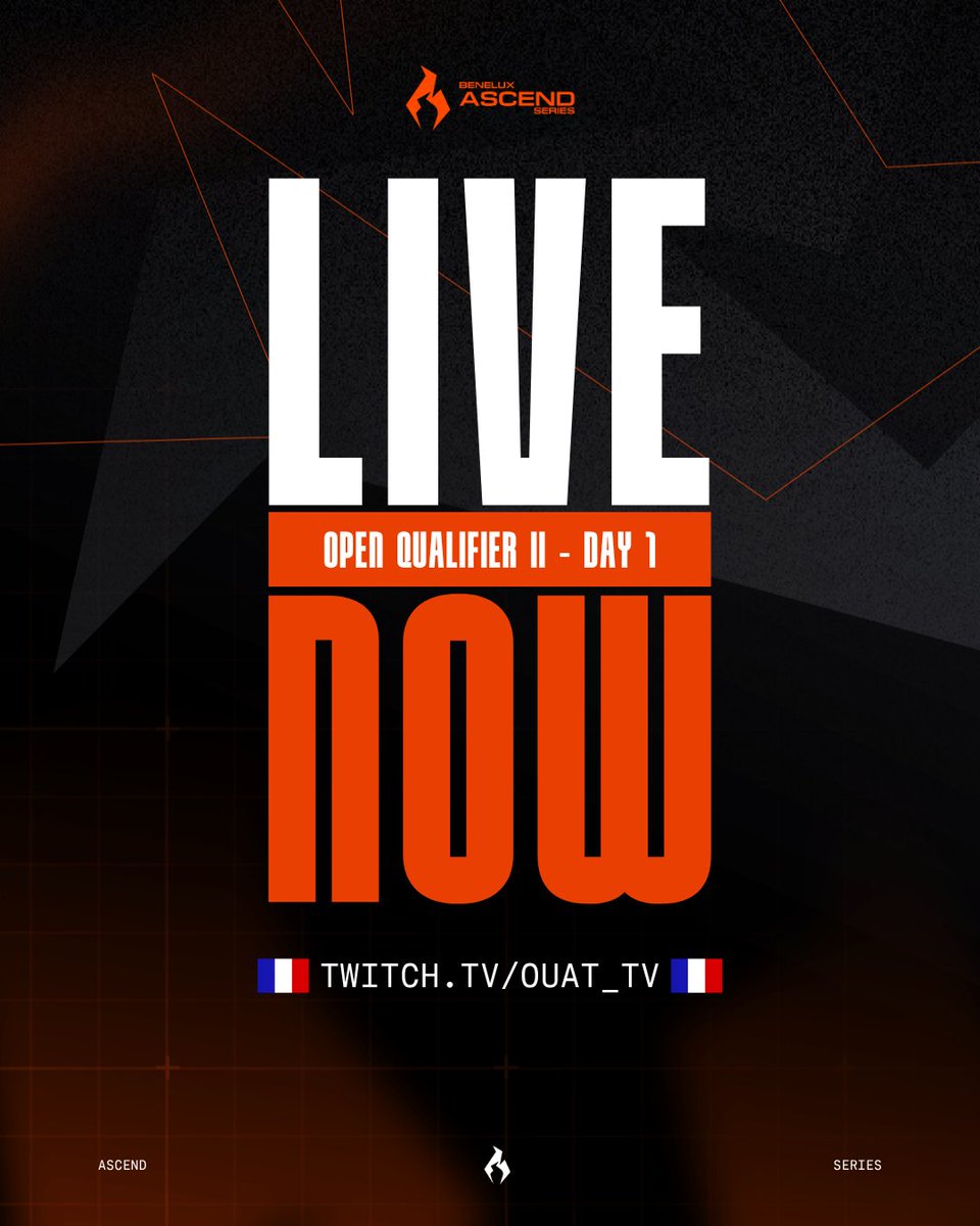 BAscendSeries's tweet photo. The battle begins!

The Benelux Ascend Series Rising Qualifier 2 is live!

Watch from 13:00:
🇫🇷 https://t.co/rzRh4fNO6G https://t.co/wCpNQCidwX