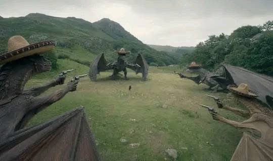 HOTDNewsHBO's tweet photo. Dragon standoff 

#HouseOfTheDragon https://t.co/MP3keKVIAZ