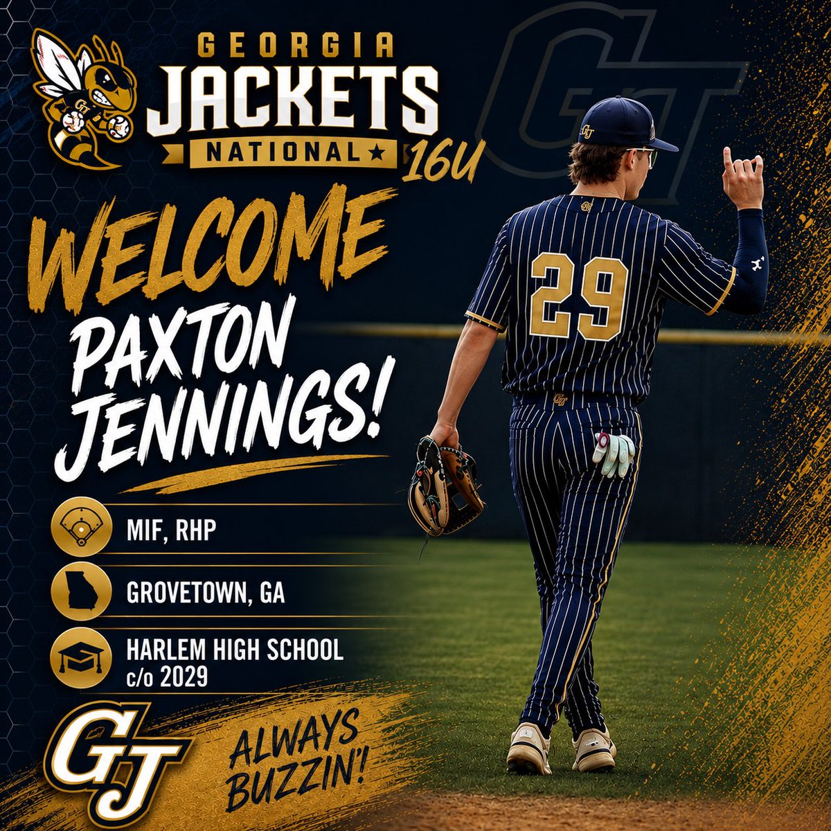 RLW_GAJackets's tweet photo. Welcome to 4️⃣ new 🐝’s to the rising 16u @GeorgiaJackets National team!

Let’s GOOO!!! 🐝 

@ZekeDotson2010 
@Paxton_Jennings 
@HChandler2029 
@brodysapp1 https://t.co/pPogvRDaz1