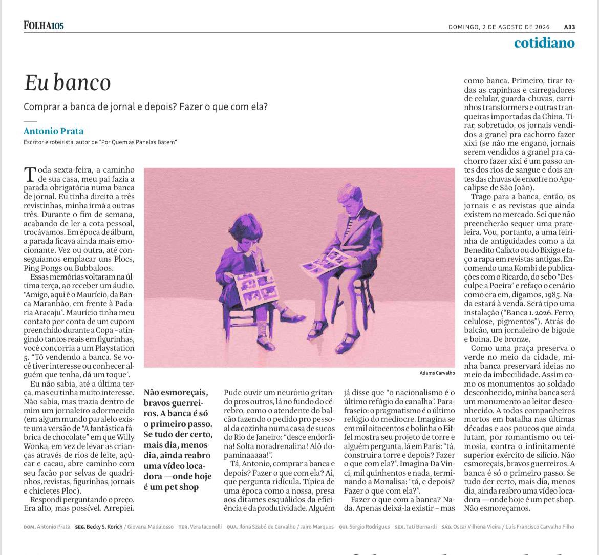 RicardoLombardi's tweet photo. O Antonio Prata citou o meu sebo na ótima coluna de ontem na @folha https://t.co/pGUDAJFuui