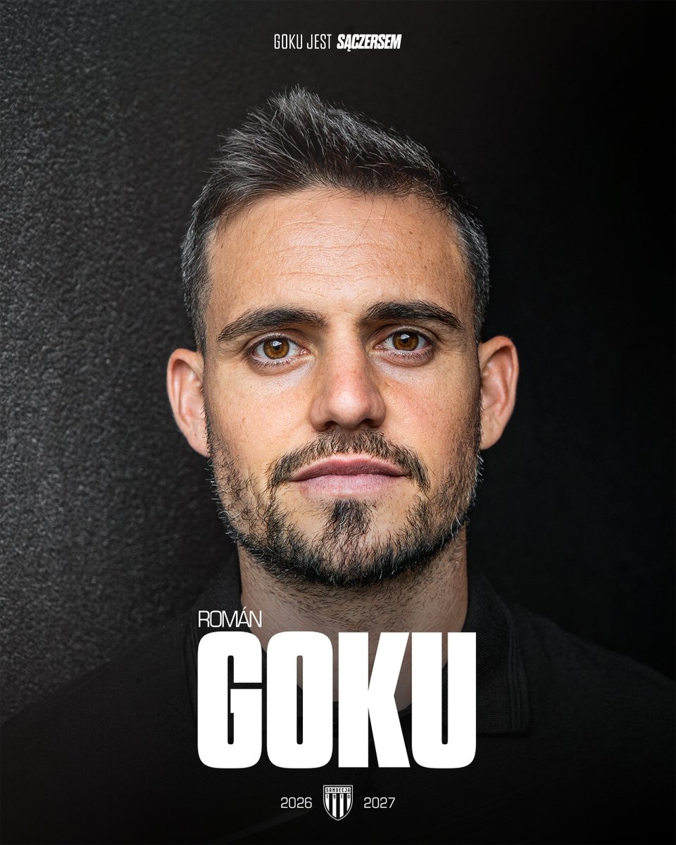 SandecjaNS's tweet photo. Z przyjemnością informujemy, że szeregi ⚪⚫ naszego zespołu zasila były zawodnik takich klubów, jak Manchester City, FC Barcelona B, Villarreal czy SC Braga, Román Goku. Hiszpański 🇪🇸 pomocnik podpisał roczną umowę z opcją przedłużenia jej o dwanaście miesięcy. https://t.co/ilTAN3IBbL