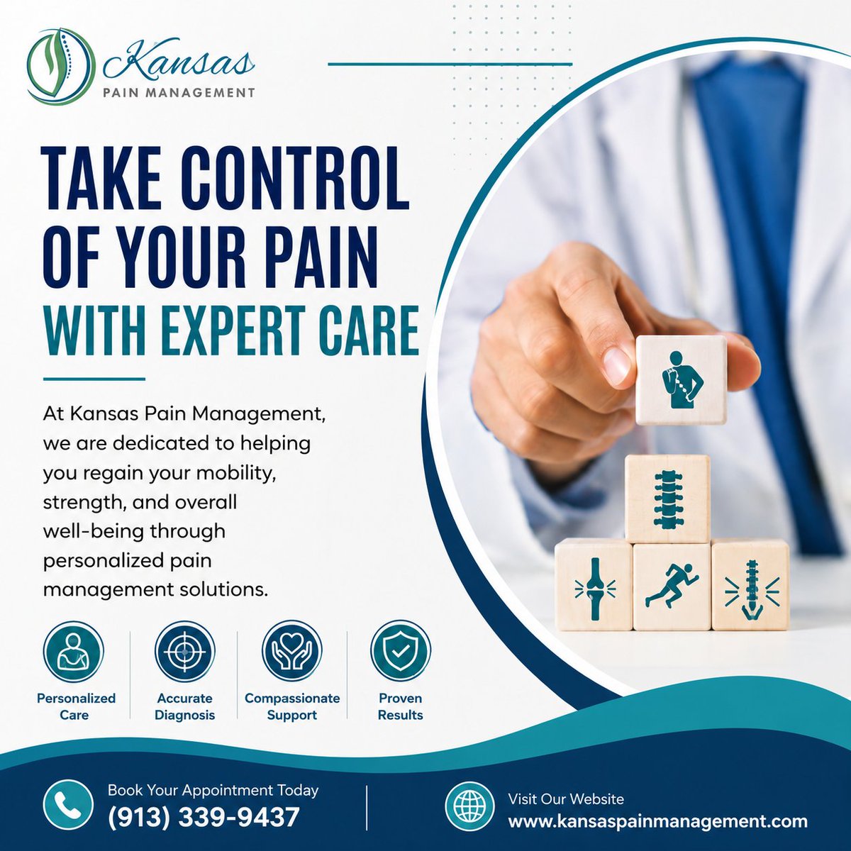 KansasPain's tweet photo. Take Control of Your Pain with Expert Care
Living with pain doesn't have to be your normal. At Kansas Pain Management, we're committed to helping you regain your mobility, improve your quality of life, and get back to doing what you love.

📷 Learn more: https://t.co/edZCsFeLP5 https://t.co/Euj8CIqqcz